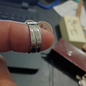 Silver Men's Ring Stainless Steel 19mm